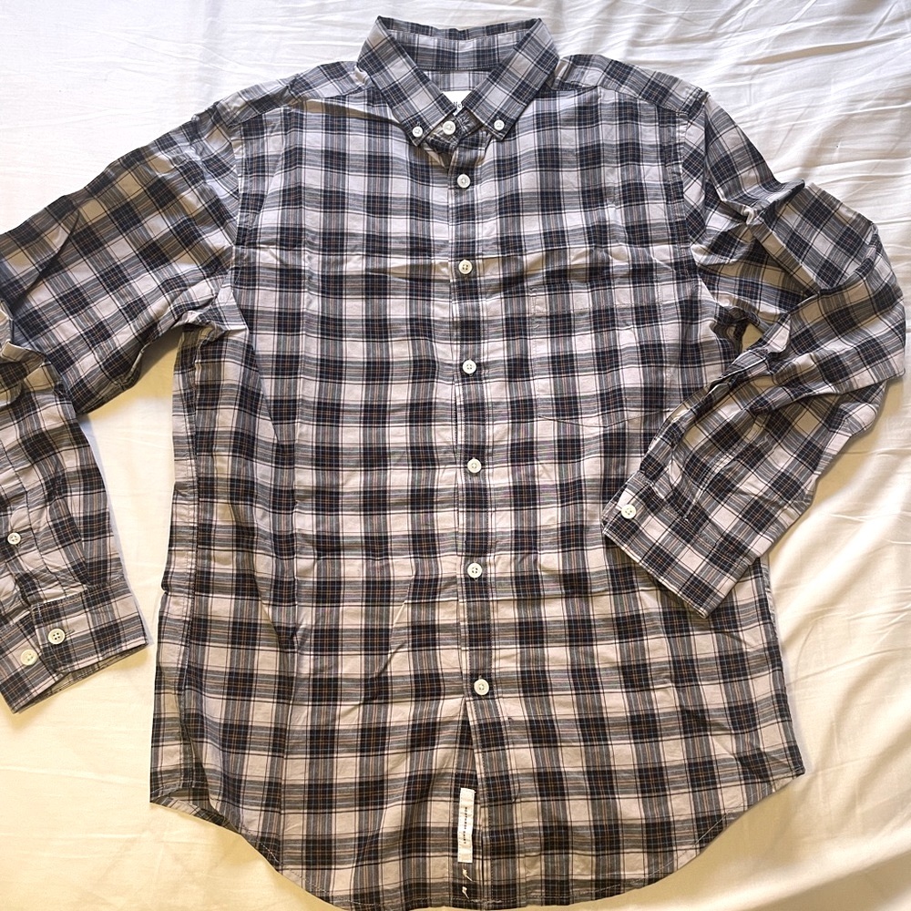 🚨2 for $12🚨 blue/orange plaid shirt